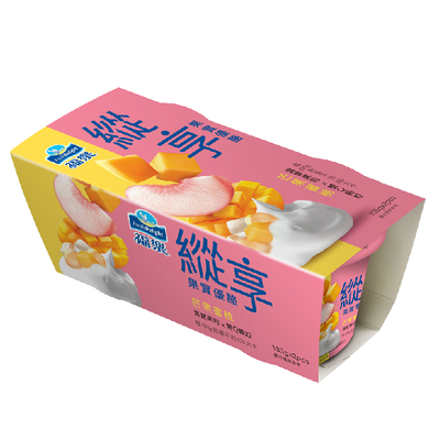 福樂縱享果實優酪-芒果蜜桃135g(每盒2入)