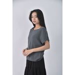 (S) giordano ladies質感灰色短袖上衣二手衣, , large