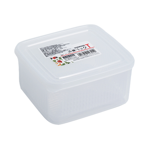 日本製NAKAYA方形可瀝水保鮮盒-1100ml-6入