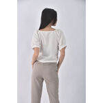 (S) miffy studio方領白色短袖上衣二手衣, , large