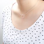 【Angel & Me】Simple hammered circle s925 sterling silver necklace birthday gift, , large