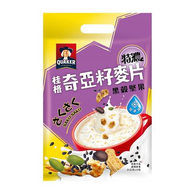 桂格奇亞籽麥片-黑穀堅果31gx10