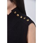 (S) 23区 Vingt trois arrondissements質感羊毛純羊毛藍色洋裝二手衣, , large
