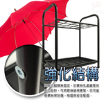 金德恩 GS MALL 台灣製造 15格鐵管置物瀝水雨傘架 收納座 收納架 鞋架 雨天收納 瀝水架 雨傘架 雨傘座 傘架 鐵管架, , large