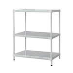 【Y HOUSE】75x45x90cm perforated plate three-layer shelf perforated plate shelf iron rack - paint white, , large