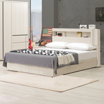 【Homelike】 喜家居附插座收納掀床組-雙人5尺(2542), , large