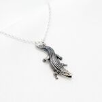 【Angel & Me】Alligator Crocodile s925 sterling silver necklace animal gift, , large