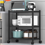 【誠宜居家】55x35x80公分《黑色》三層不鏽鋼隙縫架(贈輪組)-加強底部橫梁-收納架 不鏽鋼置物架 不銹鋼置物架 廚房不銹鋼置物架 置物架 家電架 廚房架 架子), , large