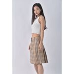 (M) key wear格紋棕色長裙二手衣, , large