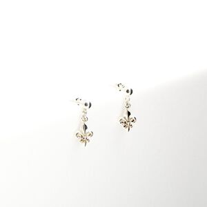【Angel & Me】典雅 鳶尾花 Iris s925 純銀 耳環 (可改夾式) 情人節 禮物