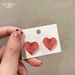 【Gulicc】古莉可 耳環  果凍愛心耳釘 韓國, , large