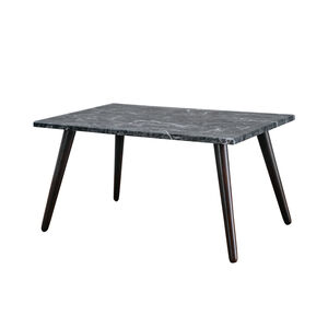 RICHOME柏蒂大理石紋實木腳和室桌-黑<DIY組裝商品>