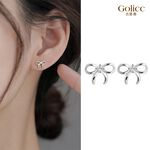【Gulicc】古莉可 耳環 簡約細緻蝴蝶結鋯石耳環, , large