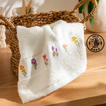 【SOLO Vintage】LCW Home 50x80cm Small Garden Embroidery Towel 100% Cotton Absorbent, , large