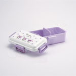 【百科良品】日本製 三麗鷗 Kuromi 可愛彩妝 便當盒 保鮮餐盒 抗菌加工Ag+ 530ML(日本境內版)-酷洛米, , large