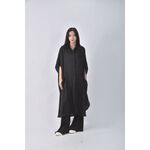 (M) zara質感透膚黑色洋裝二手衣, , large