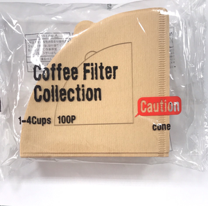 Japan-Made Cone Coffee Filters – 2–4 Cup, 100 Sheets | Unbleached, Natural Paper – JA-P-006-V02