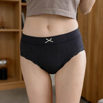 【巧奇】MIT無縫內褲/ 零著感三角褲/ 抗菌涼感/ 親膚透氣/ 舒適包覆/ 蕾絲內褲, 魅惑紫,【中腰】加大, large