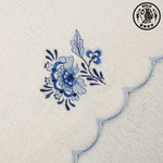 【SOLO Vintage】LCW Home 50x80cm Blue Porcelain Flower Embroidery Towel 100% Cotton Super Absorbent Made in Turkey, , large