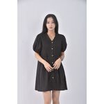 (S) 排扣黑色洋裝二手衣, , large