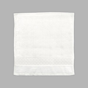 簡單工房編織紋方巾<白色>