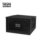 igrass outdoor folding storage box 30L-black, , large