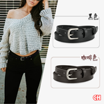 【CH-BELT 銓丞皮帶】女生細版魅力腰帶 流行百搭女帶皮帶(黑/咖), , large