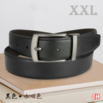 【CH-BELT 銓丞皮帶】男加長皮帶 加大腰XXL 針扣夾座 男休閒皮帶(黑/咖XXL), , large