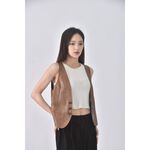 (S) 質感皮質美拉德棕色外套二手衣, , large