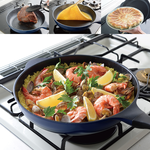 日本Arnest Bellfina鑽石不沾平底鍋28cm-海軍藍, , large