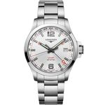 LONGINES 浪琴 征服者系列V.H.P. GMT 萬年曆手錶-銀/43mm L37284766, , large