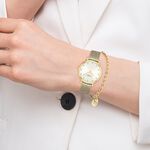 COACH Chelsea 香檳金米蘭帶女錶 愛心手鍊套組 CO14000109, , large
