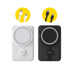 【sansuijibau】PolyBatt Taiwan  10000mAh Magnetic Power Bank with Cable Supports Magnetic Connection, Lightning + Type-C, Black, , large