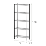 【Y HOUSE】76x30x180cm Lightweight Five-layer Iron Rack Iron Rack Shelf-Painted White, , large