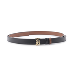 BURBERRY TB Logo 小牛皮寬2cm皮帶 L /黑色, , large
