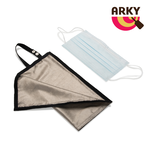 [桃品國際] ARKY 銀纖維抑菌科技防疫萬用收納袋 黑色織標, , large
