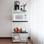 2pull-out panel, 2 drawers,4-tier rice bucket storage rack, , large