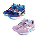 DIADORA迪亞多那 經典復古潮流童鞋 童運動鞋 魔鬼氈 寬楦 保護後跟 輕量 吸震 減壓 抗菌 除臭 防滑 藍 紫, , large