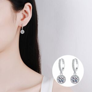 【A&R】s925純銀圈圈圓圓鋯石耳扣款耳環 附馬卡收納盒