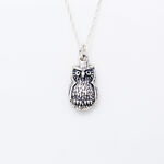 【Angel & Me】可愛 貓頭鷹 3D Owl 梟 s925 純銀項鍊 生日 週年 情人節 禮物, , large