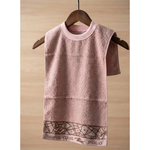 [Kaimei Cotton] Randomly excellent MIT made in Taiwan pure cotton breathable adult bib/spit napkin printed style, , large