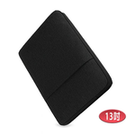 13-inch LB14K Tranquil Book Journey Series iPad/Mac/Tablet/Laptop Front Zipper Pocket Protective Sleeve (Night Black), 黑, large