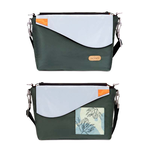 Eco-friendly Crossbody bag & tote bag Two-in-one, Reversible yoyo bag (Mist blue), , large