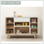 【唯熙傢俱】羅伊原木雙色4尺餐櫃, , large