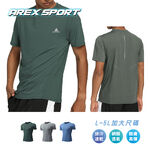 【AREXSPORT】AS-7463 男上衣 男涼感衣 冰絲短袖 大碼 男健身 涼感衣 大碼 冰絲衣 吸排衣 短袖衣, , large