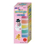 【AMOS 阿摩司】7色 18克 罐裝 雪花 黏土 / 組 SM7P-R, , large