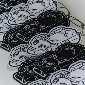 16 Sheep Embroidered Keychain