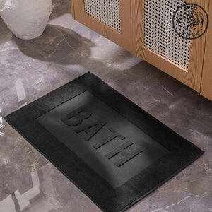 【SOLO歐洲家居】LCW Home 50x70CM 純棉吸水地墊 黑色