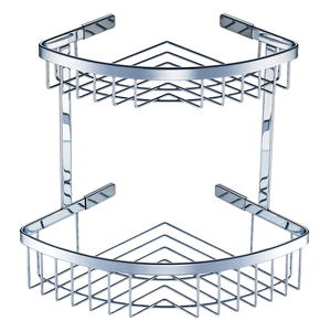 Stainless steel double-layer corner shelf