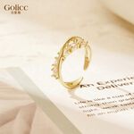 【Gulicc 】古莉可 戒指 韓國時尚微鑲交叉食指戒, , large